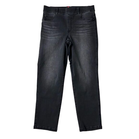 SPANX Denim - SPANX Straight Leg Jeans Vintage Black Stretch Shaping High Rise Pull On Size XL